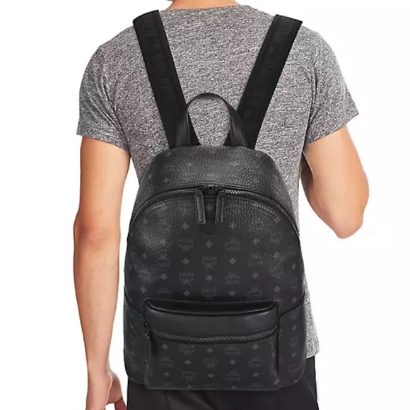 MCM Stark Monogram Logo Backpack - Picture 2 of 8